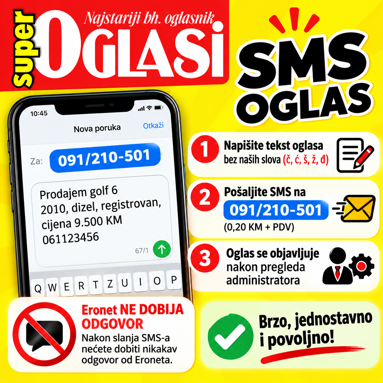 Slanje SMS oglasa