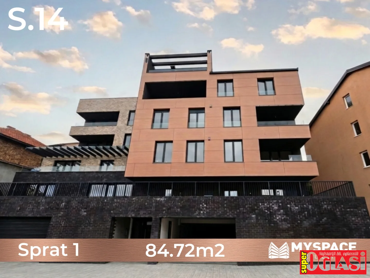 Trosoban stan u novogradnji Palazzo Breka, 84m2, stan, površina 84m2
