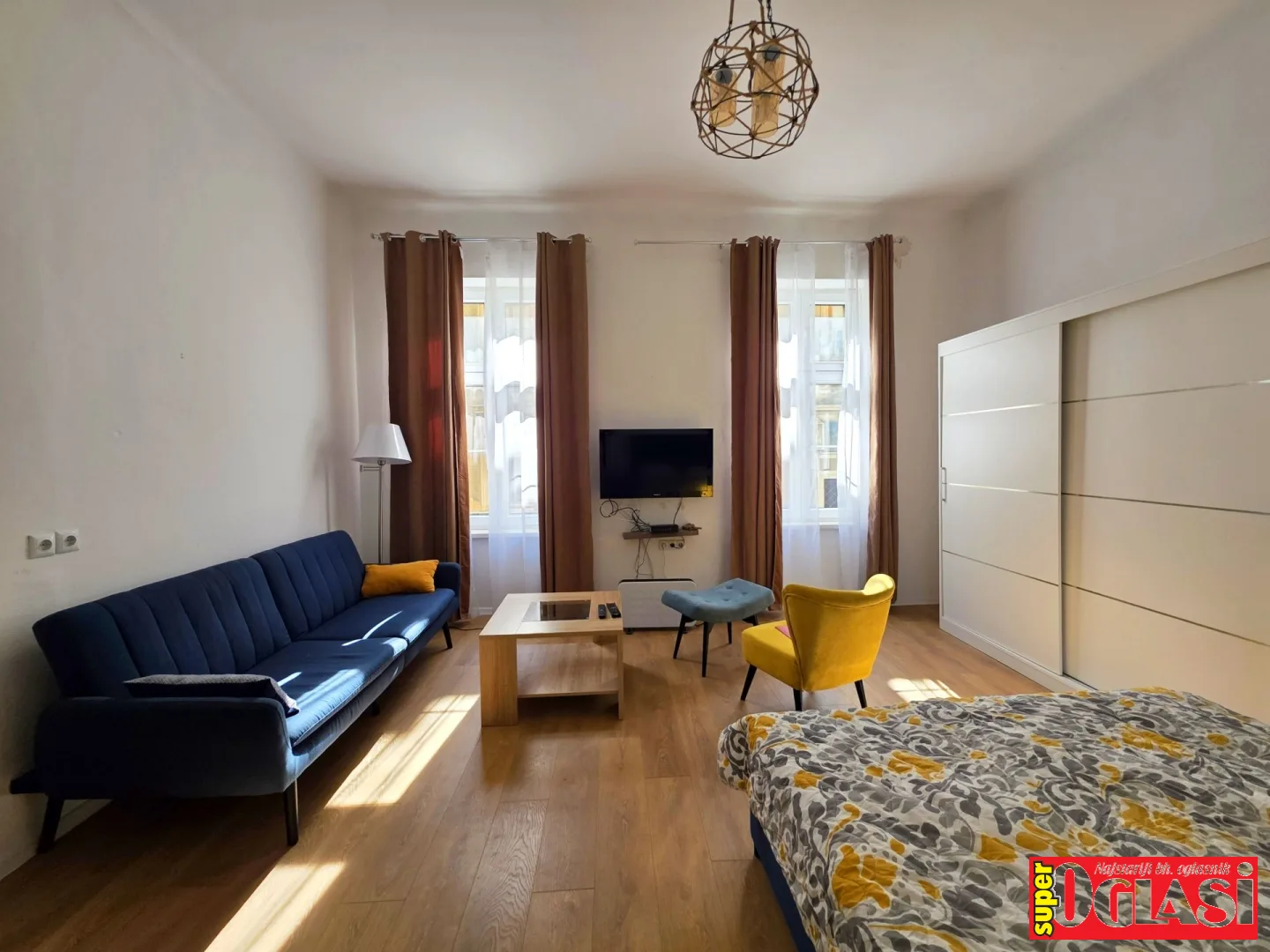 Jednosoban renoviran i namješten stan Mejtaš, 35 m2