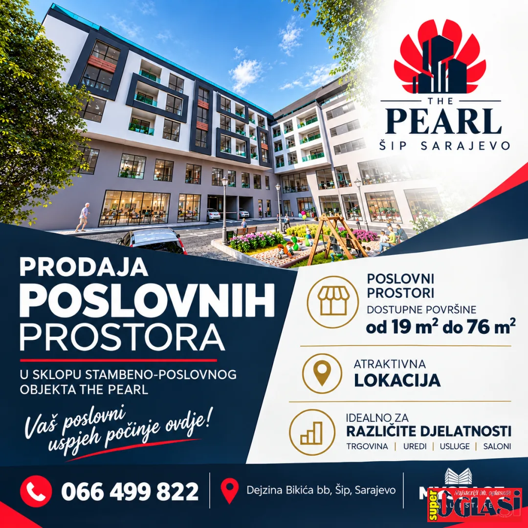 Poslovni prostori u novogradnji "PEARL" Šip, 19m2-76m2