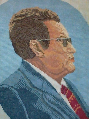 Vilerov goblen, portret Tito, neuramljen, 40x30cm, 50KM.